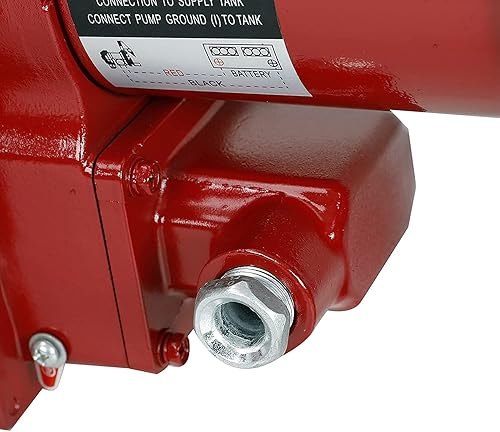 Miniatura 8 de Bomba de transferencia de combustible rojo de 12 V 15 GPM Gasolina DC con kit de boquilla y medidor de flujo de combustible diesel para queroseno