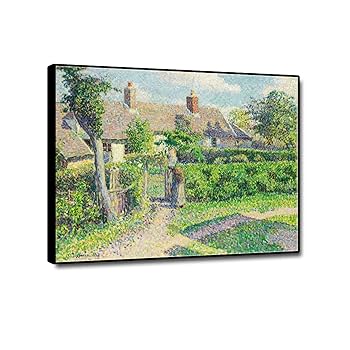 カミーユ・ピサロ、海外版超希少レゾネ、新品額付 カミーユ・ピサロ 「雪に映える朝陽」 4号 立体複製名画 【5