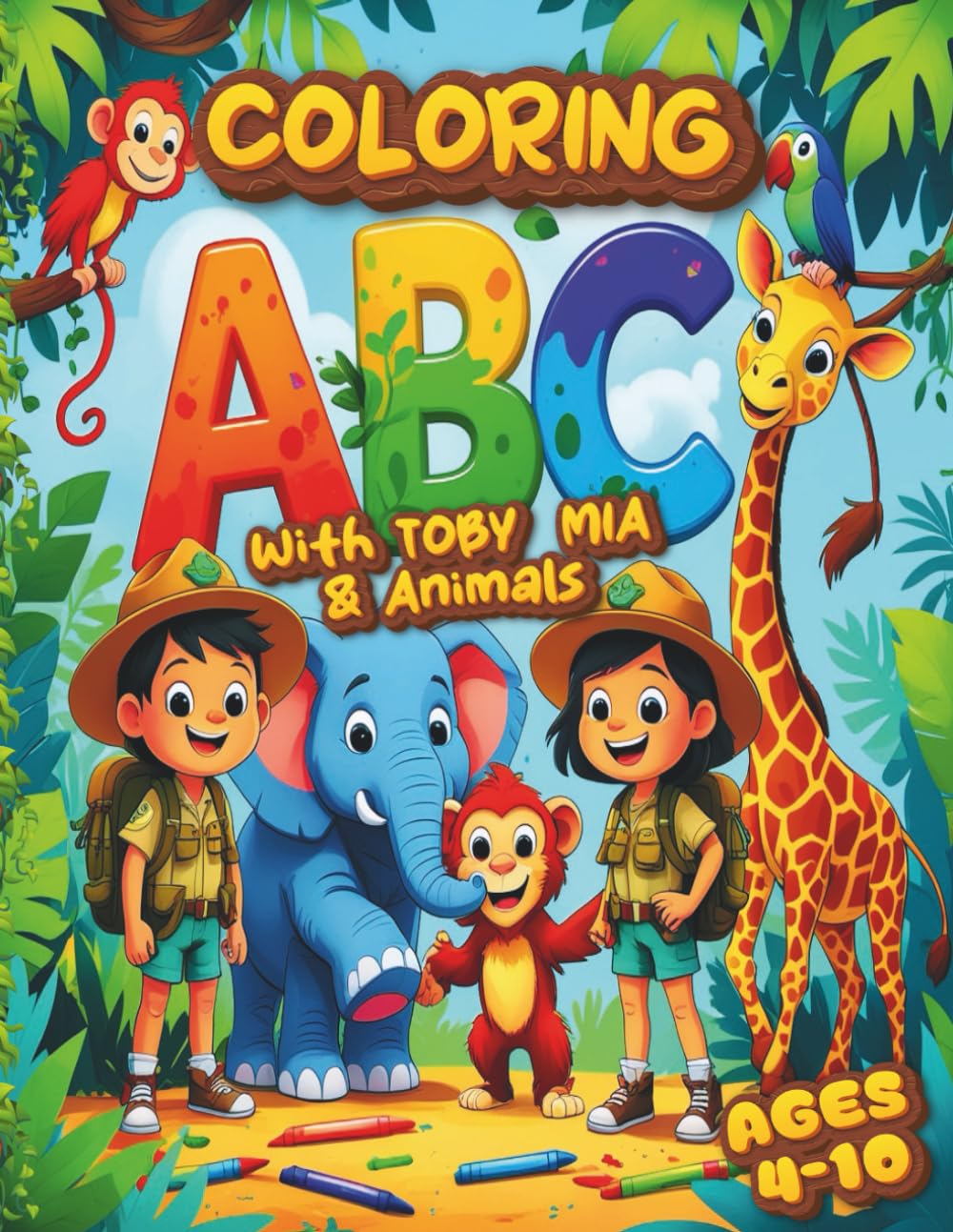 ABC Coloring with Toby Mia & Animals: Learn the Alphabet with Fun Animal Friends