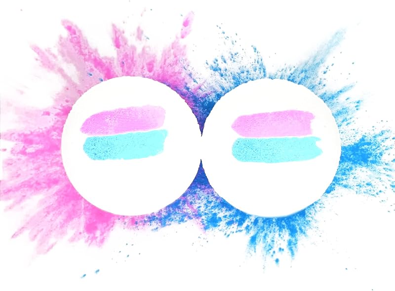 Bomba de banho Fizdro para revelação de cor, azul e rosa, 142 g