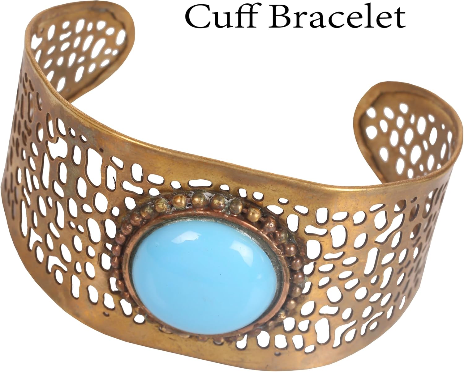 Sunsoul by Touchstone Indian Bollywood Handcrafted Mesh Work Wrist Enhancer Free Size Designer Jewelry Cuff Bracelet in Antique Gold Tone for Women - Image 3