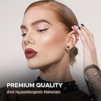 Vista 14 de BodyJ4You kit de 37 piezas de diferente calibre para dilatar perforaciones de oreja, aceite de jojoba, 14G-00G, acero quirúrgico Negro