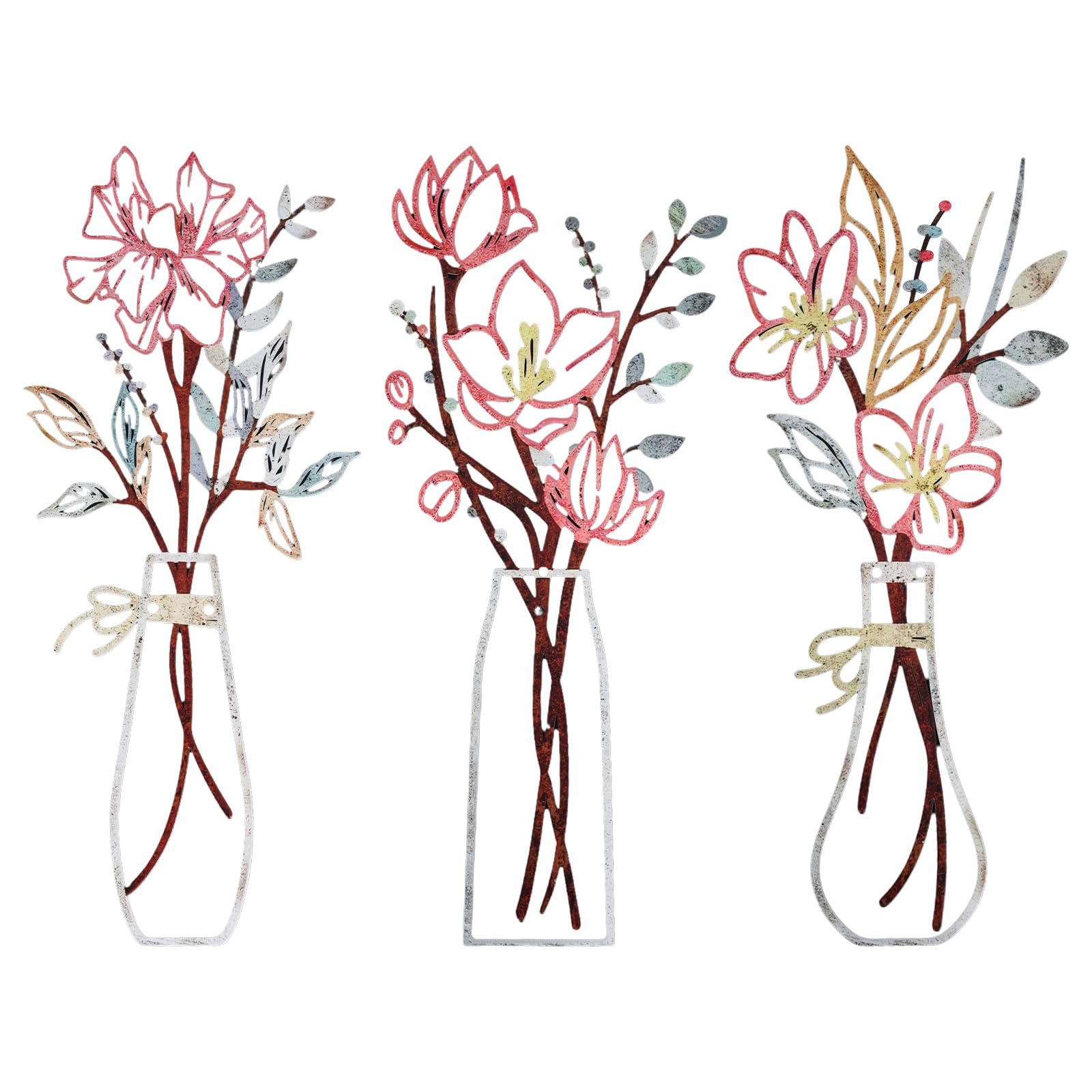 Art muraux vases fleurs métal minimaliste : l'élégance du design noir pour vos intérieurs chic