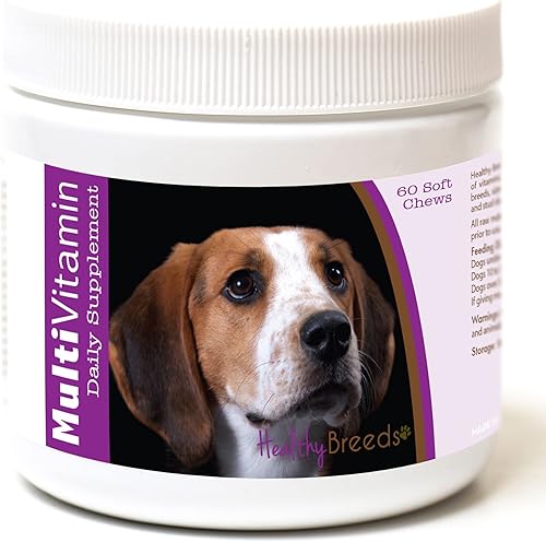 Miniatura 90 de Healthy Breeds Multivitamínico siberiano Husky para perros, suplemento diario recomendado por veterinarios, sabor a tocino, 60 masticables suaves
