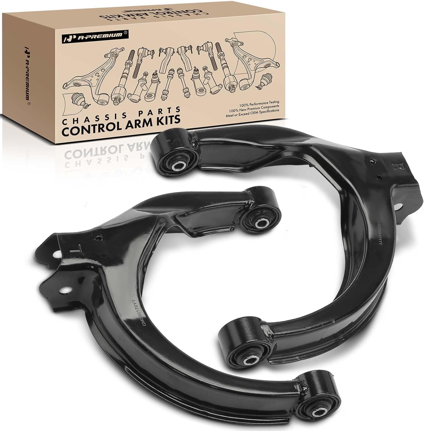 A-Premium 2 x Rear Upper Control Arm with Bushing, Compatible with Hyundai Sonata 1998-2005, XG300 2001-2001, XG350 2002-2005 & Kia Optima 2001-2006