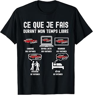 J'peux Pas J'Ai Voiture Homme Passion Voiture Humour Cadeau T-Shirt