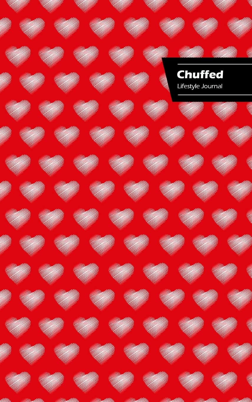Chuffed Lifestyle Journal, Write-in Notebook, Dotted Lines, Wide Ruled, Medium Size 6 x 9 Inch (A5) Hardcover (Red)