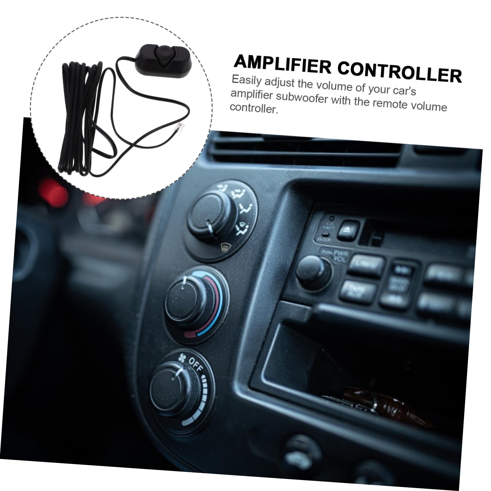 GRIRIW Car Speaker Controller Sub Volume Control Knob for Amplifier Inline Bass Volume Adjuster Subwoofer Accessory Remote Control