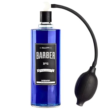 Marmara Barber Cologne - Best Choice of Barbers and Traditional Shaving Fans No2 Series Ball Pump Atomiser + 500ml x 1 Bottle