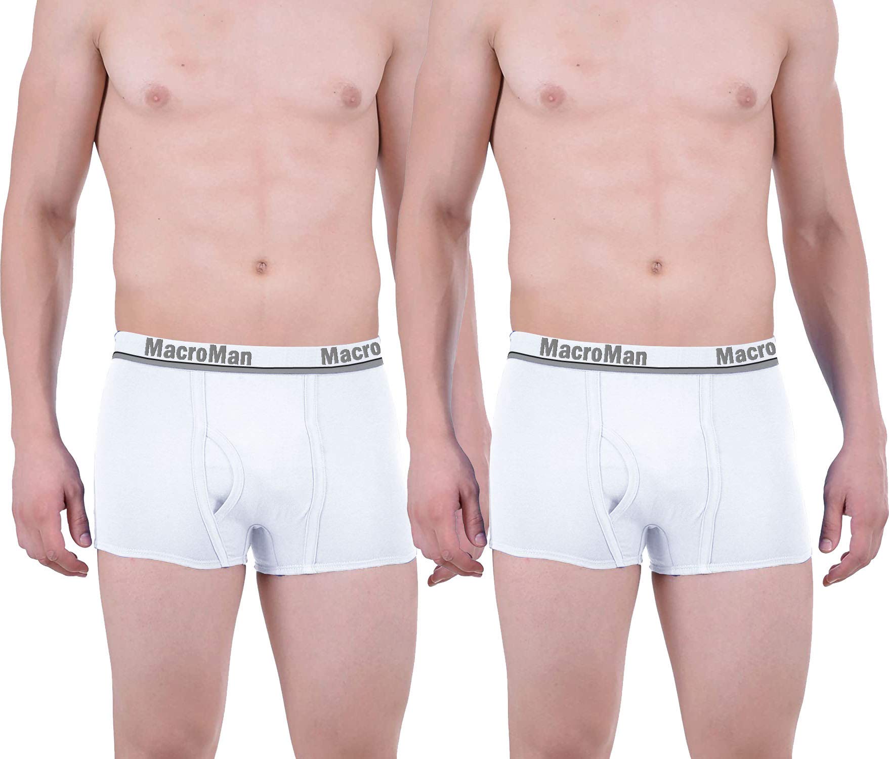 Men Macroman Cotton Plain White Mini Trunks - Pack Of 12 (Color May Vary)-image-18