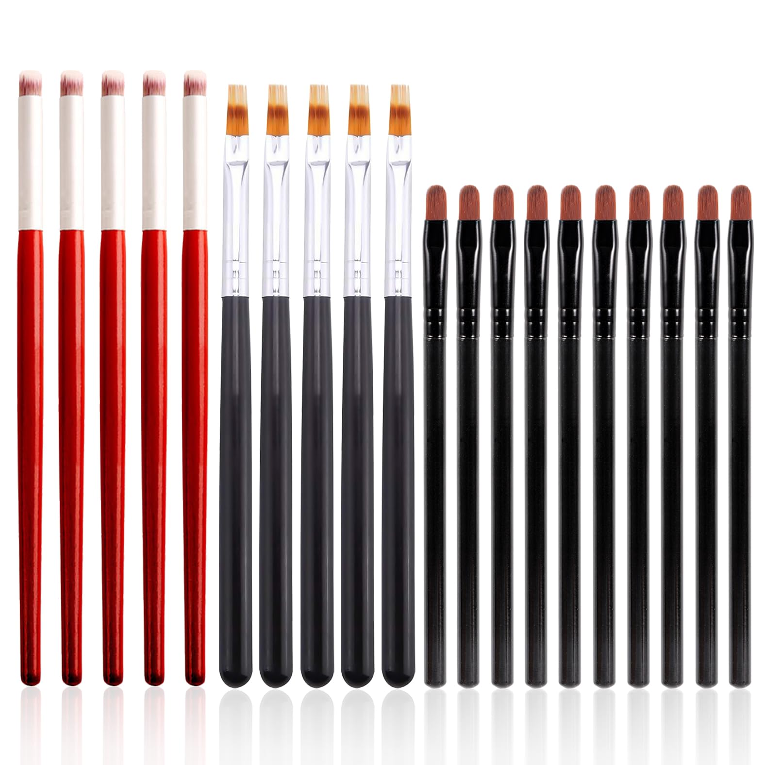 WOKOTO 15 PCS acrylic Nail Brushes Set For UV Gel Polish Applying Acrylic Ombre Nail Brush For Women's Acrylic Nails 3 Kinds Of Nail Art Painting Brushes For Nail Art Gradient Designs Pen Tools