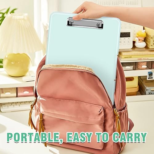 Miniatura 5 de ANZNKU Portapapeles con almacenamiento de 13.3 x 9.6 pulgadas, portapapeles de almacenamiento de plástico con apertura lateral, portapapeles de