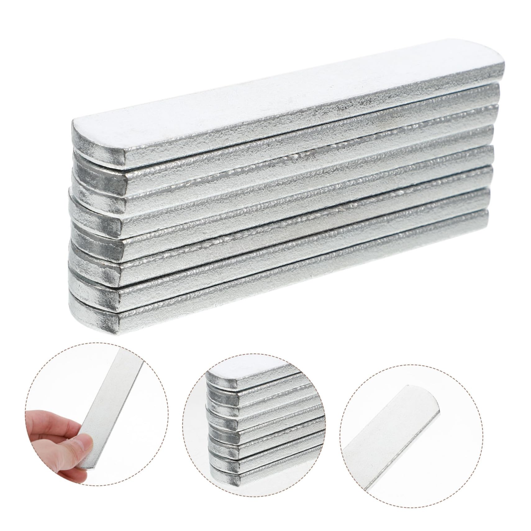 Happyyami 16 Pcs Load Bearing Plate Vest Steel Plates Weighted Vest Stainless Bar Weight Vest Filler Metal Tape Leg Shin Athletic Tape Fitness Weight-bearing Equipment Steel Belt Running