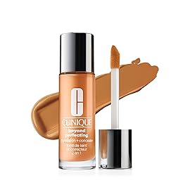 Clinique Beyond Perfecting Lightweight Liquid Foundation + Concealer For Dry Combination to Oily Skin Types | Full Coverage + Natural Matte Finish, Ginger, 1 Fl Oz