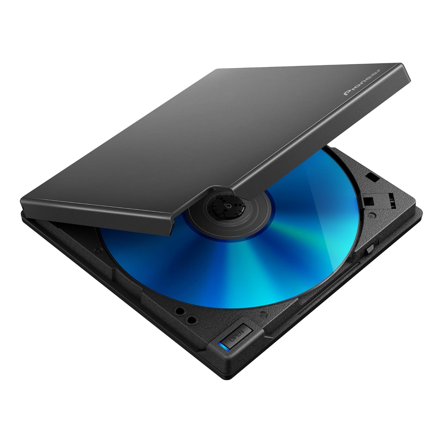 PIONEER External Blu-ray Drive BDR-XD08B USB 3.2 Gen1 (USB Type-C) / 2.0 Slim Portable BD/DVD/CD Writer Black PIONEER External Blu-ray Drive BDR-XD08B USB 3.2 Gen1 (USB Type-C) / 2.0 Slim Portable BD/DVD/CD Writer Black