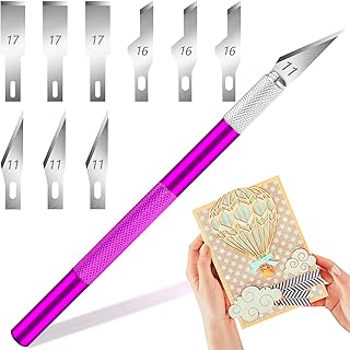 Sponsored Ad - DIYSELF 1PC Exacto Knife with 9PCS Exacto Knife Blades Refills (#11, 16, 17), Craft Knife and Extra Blades ...