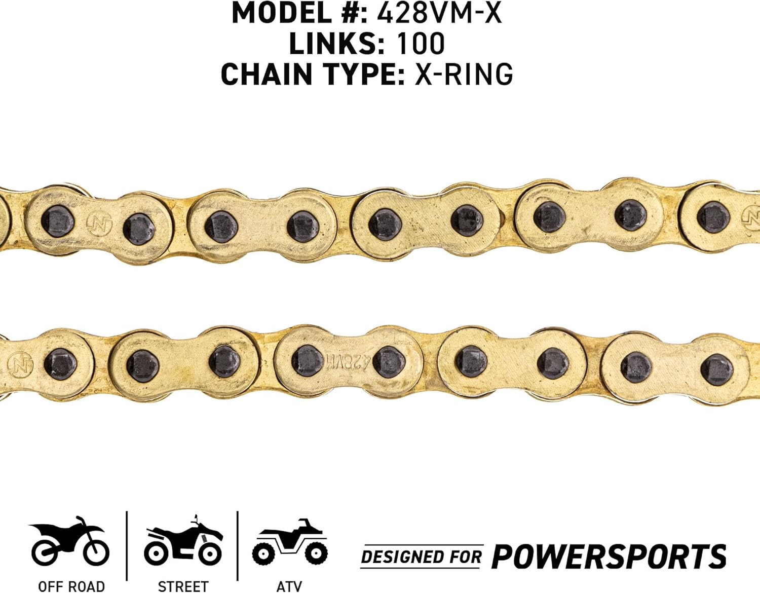 NICHE Drive Sprocket Chain Combo for Honda TRX90 X 2X4 Front 13 Rear 50 Tooth 428 X-Ring 100 Links