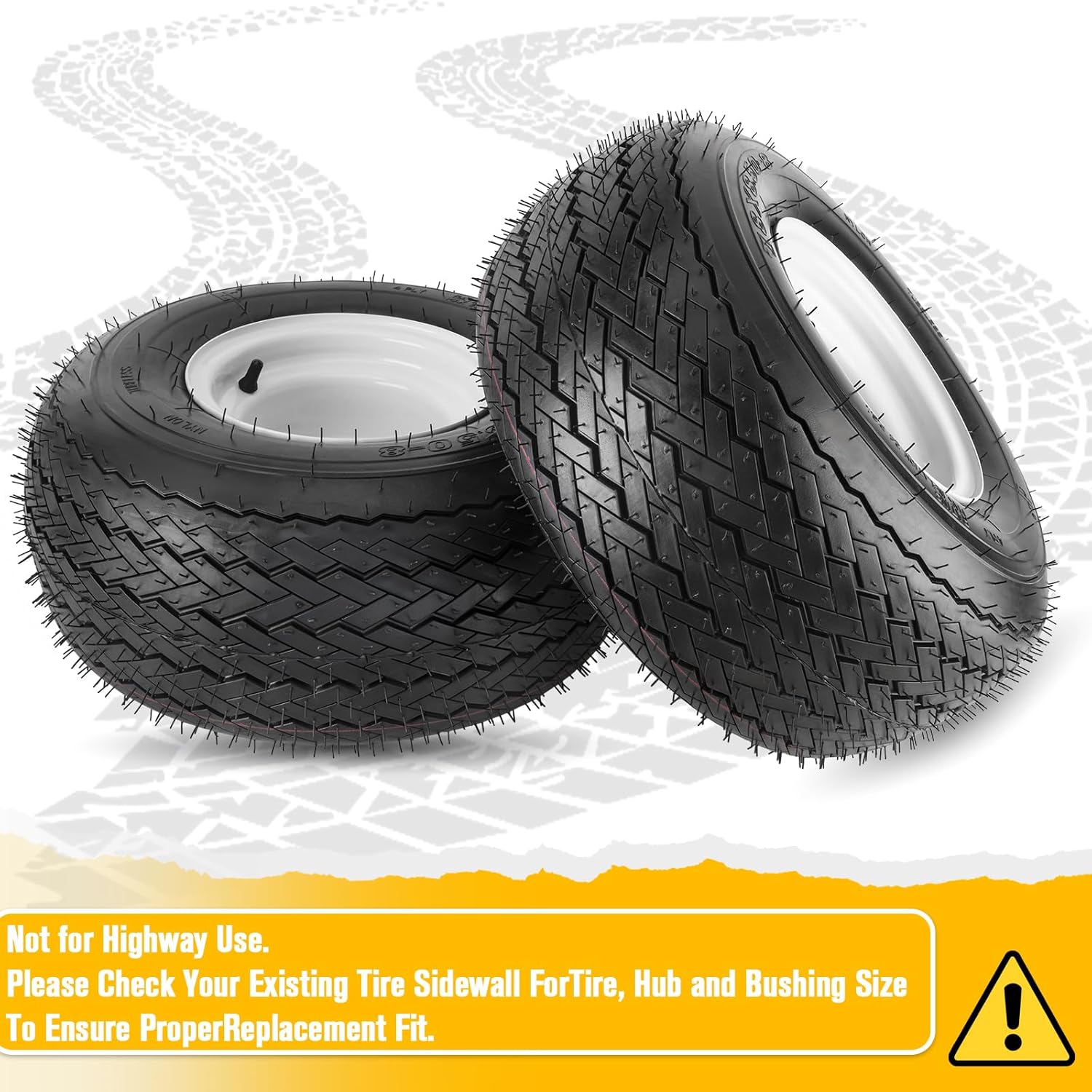 2PCS 18x8.50-8 Lawn Mower Tires with Rim, 18x8.5-8 Tire and Wheel for Riding Lawn Mowers Garden Tractor Turf Tires Golf Carts, 815lbs Capacity, 4 Ply Tubeless