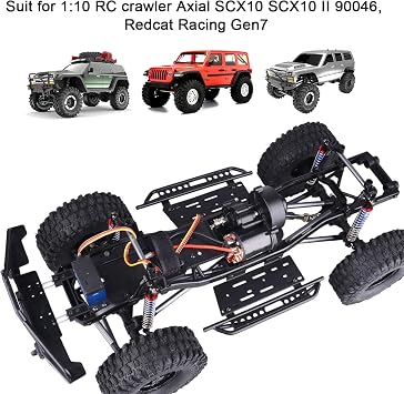 RC Araba Pedalları RC Yan Kart 2 adet RC Basamak Plakası Kaya Takozları 1:10 RC Crawler Axial SCX10 II 90046 Redcat Gen 7 için