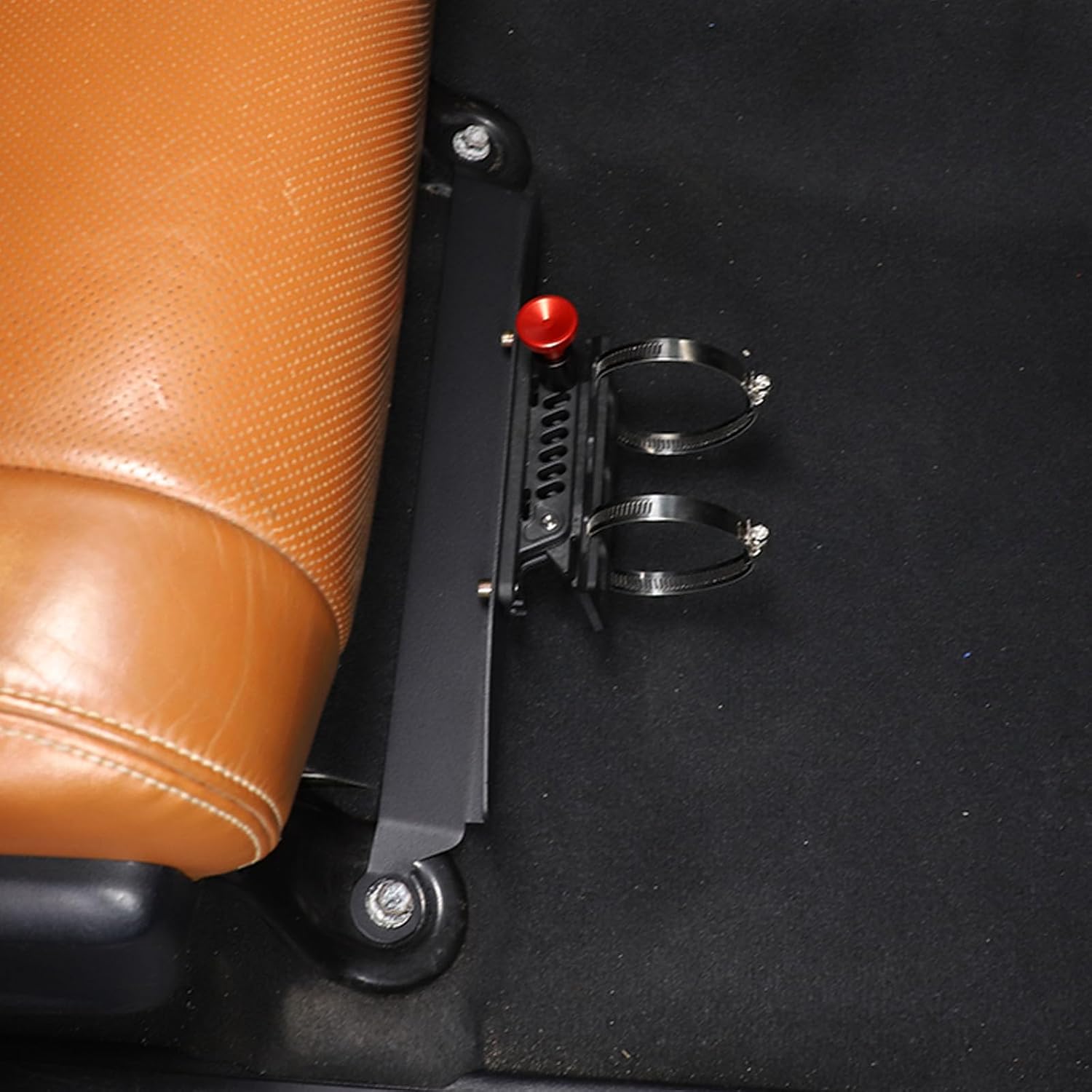 Front Co-pilot Seat Fire Extinguisher Spacer Lift Kit Fit for Tundra 2007-2016 2017 2018 2019 2020 2021,Fire Extinguisher Bracket Under the Co-pilot Seat Aluminum Alloy (Screw Style)