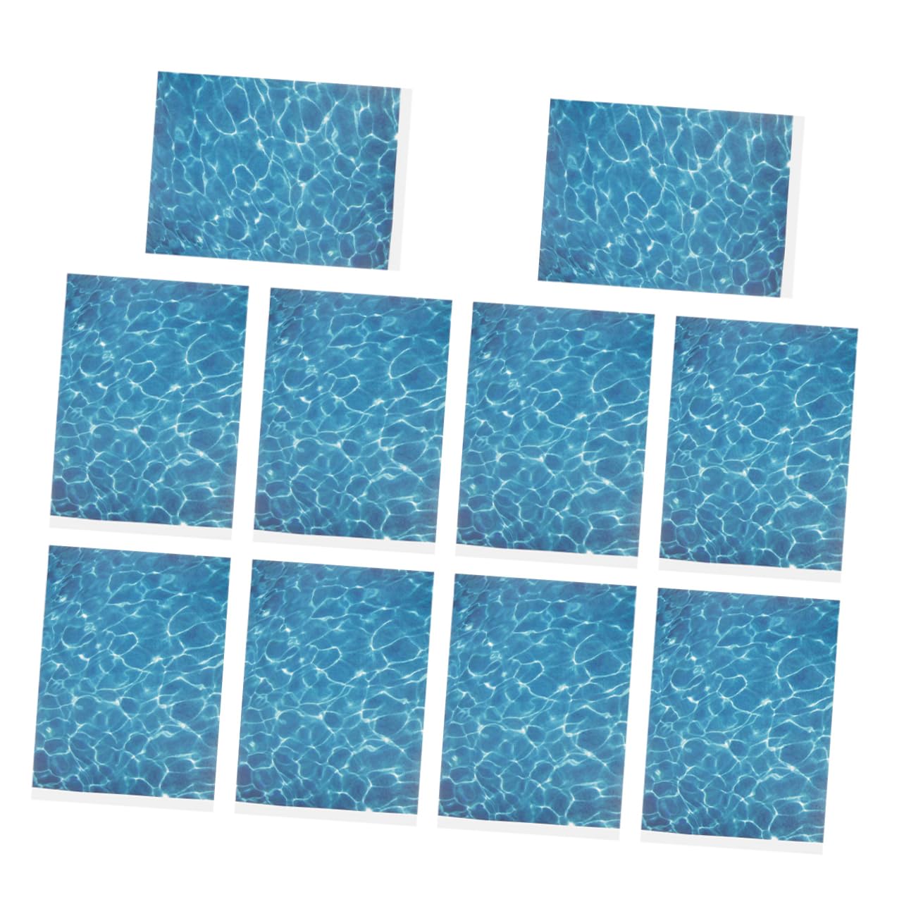 Mikikit 10Pcs Water Ripple Effect Decal Realistic Fake Water Sheet for Table Scenery Decor for Architectural Models and Micro Landscapes Creative DIY Crafting
