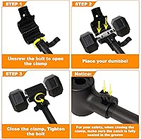 Vista 5 de Barra convertidora de mancuernas, convertidor de mancuernas de peso ajustable a barra, barra de levantamiento de pesas de fácil agarre e