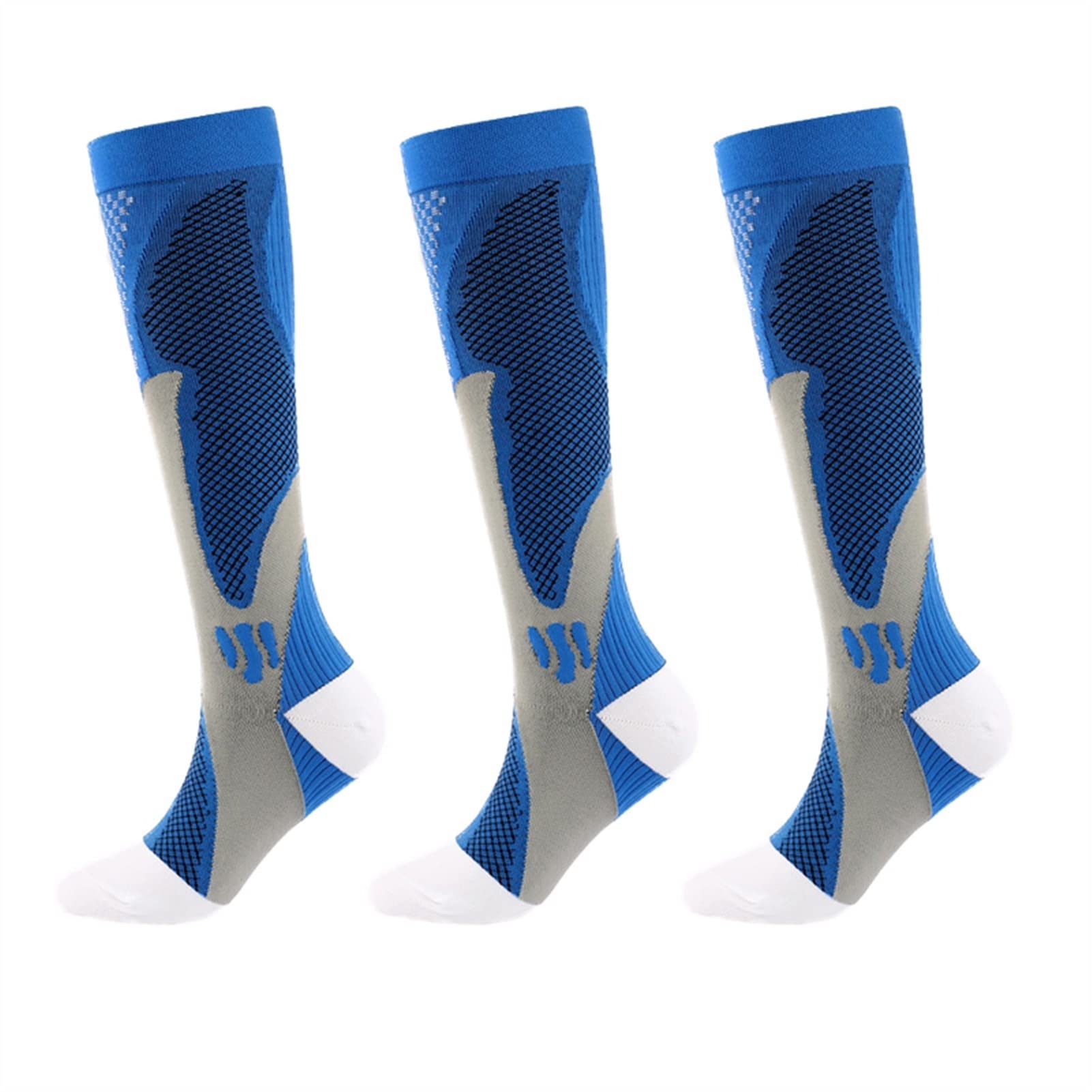 3 Pares/Conjunto de Calcetines de Ciclismo de compresión almacenaje Deportes al Aire Libre Corriendo Calcetines de Senderismo