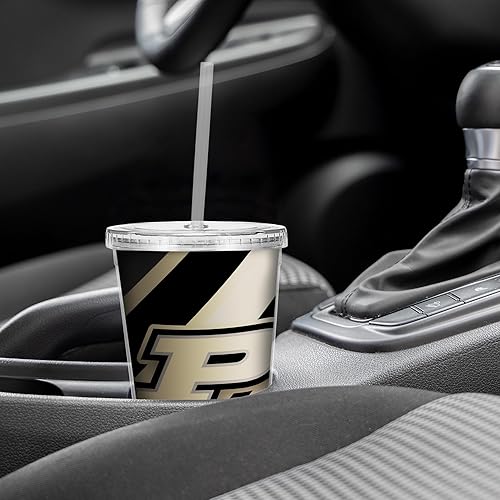 Miniatura 91 de Rico Industries NCAA Sports Team - Vaso transparente de 16 onzas con pajilla, vaso de viaje del color del equipo para fanáticos de los deportes