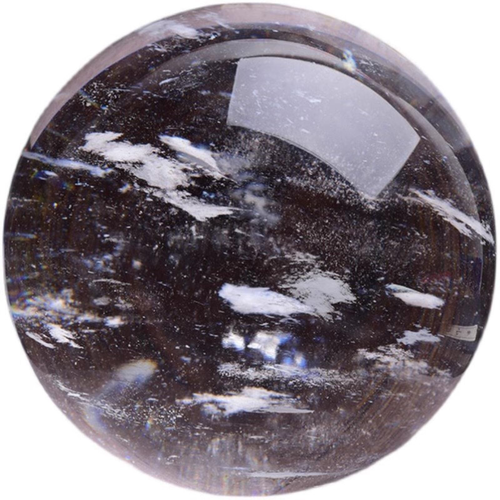 CYVXCPPGI Melting Clear Quartz Crystal Ball Ornaments, Crystal Sphere Display Statue Feng Shui Home Decor Garden Decor Gift,18cm