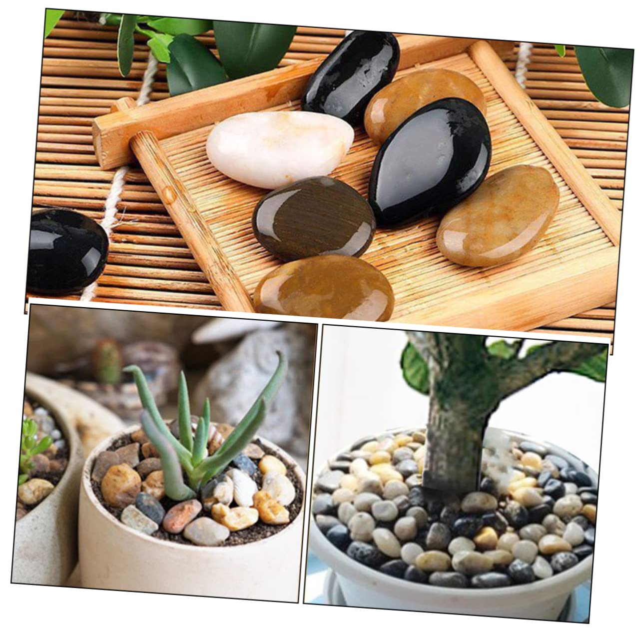 Grava para Acuario 2 Bolsas de Piedras para Jardín Decoración de Piedra Piedras Decorativas para Acuario Piedras Reutilizables para Macetas