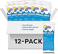 InTheSwim 68% Cal-Hypo Pool Shock Granules - Fast-Acting Chlorine Sanitizer for Crystal Clear Water, Bacteria & Algae Killer - 12x1lb Bags