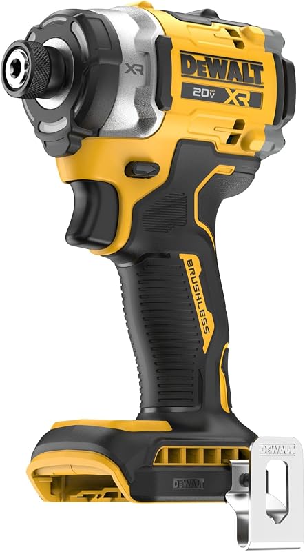 DEWALT Atornillador de impacto inalámbrico de 20 V MAX XR de 1/4 de pulgada, solo herramienta básica (DCF860B)