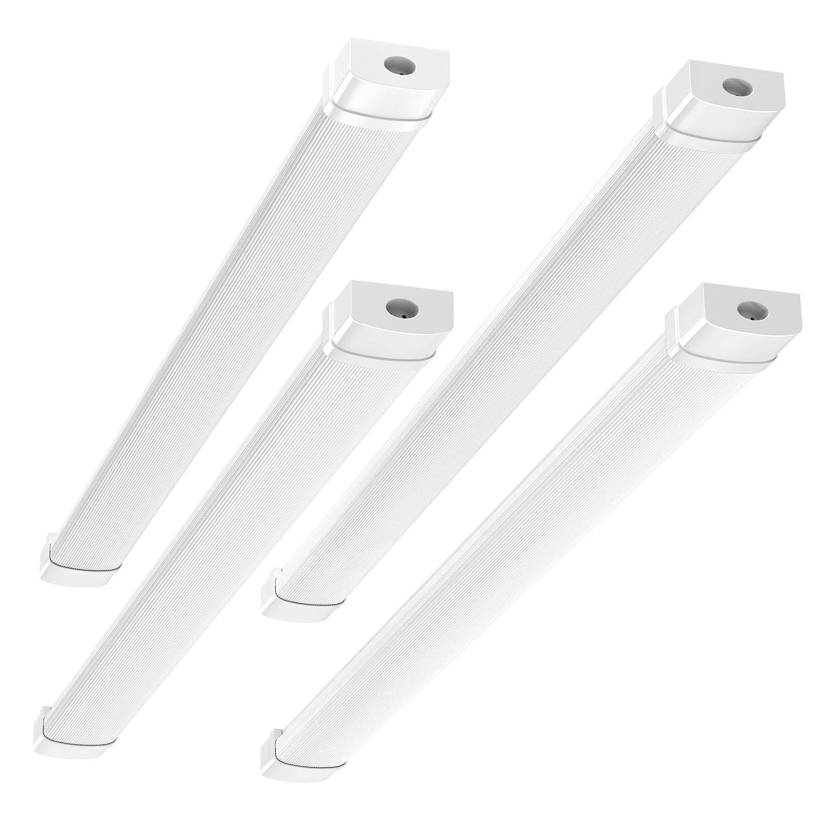 Neon LED 120CM Collegabili Plafoniera 40W 4000LM Barra Tubo, 4500K Impermeabile IP65 Lampada per Garage Cucina Officina Ufficio Bagno Seminterrato Giardino Magazzino