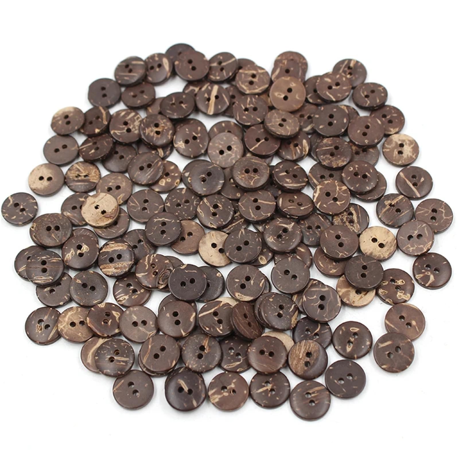 Boutons de couture en coco 2 trous pour remplacer les fixations en plastique fragiles