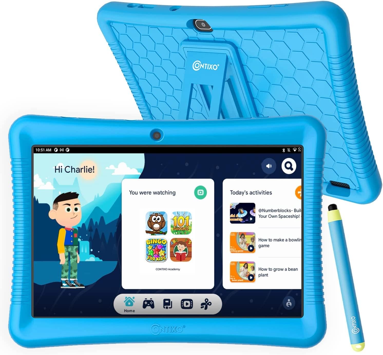 Amazon.com : Contixo Kids Tablet K102, 10-inch HD, ages 3-7, Toddler ...