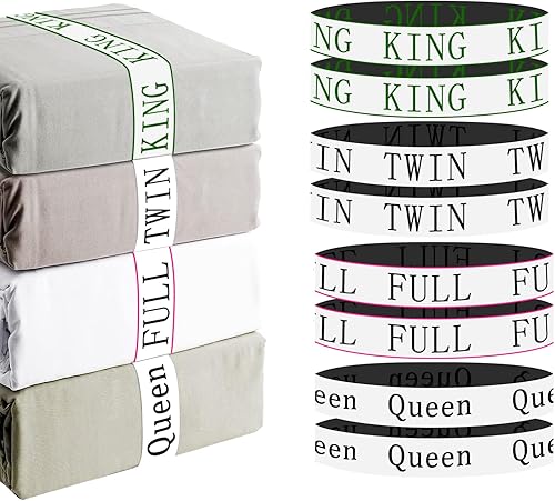 Bandas organizadoras de sábanas - Correas de sábanas para King, individual, matrimonial, Queen - 8 piezas. Organización de armario