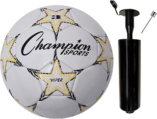Champion Sports Viper Soccer Ball – TPU Soft-Touch Training Ball in Sizes 3,4,5 for Indoor/Outdoor Play