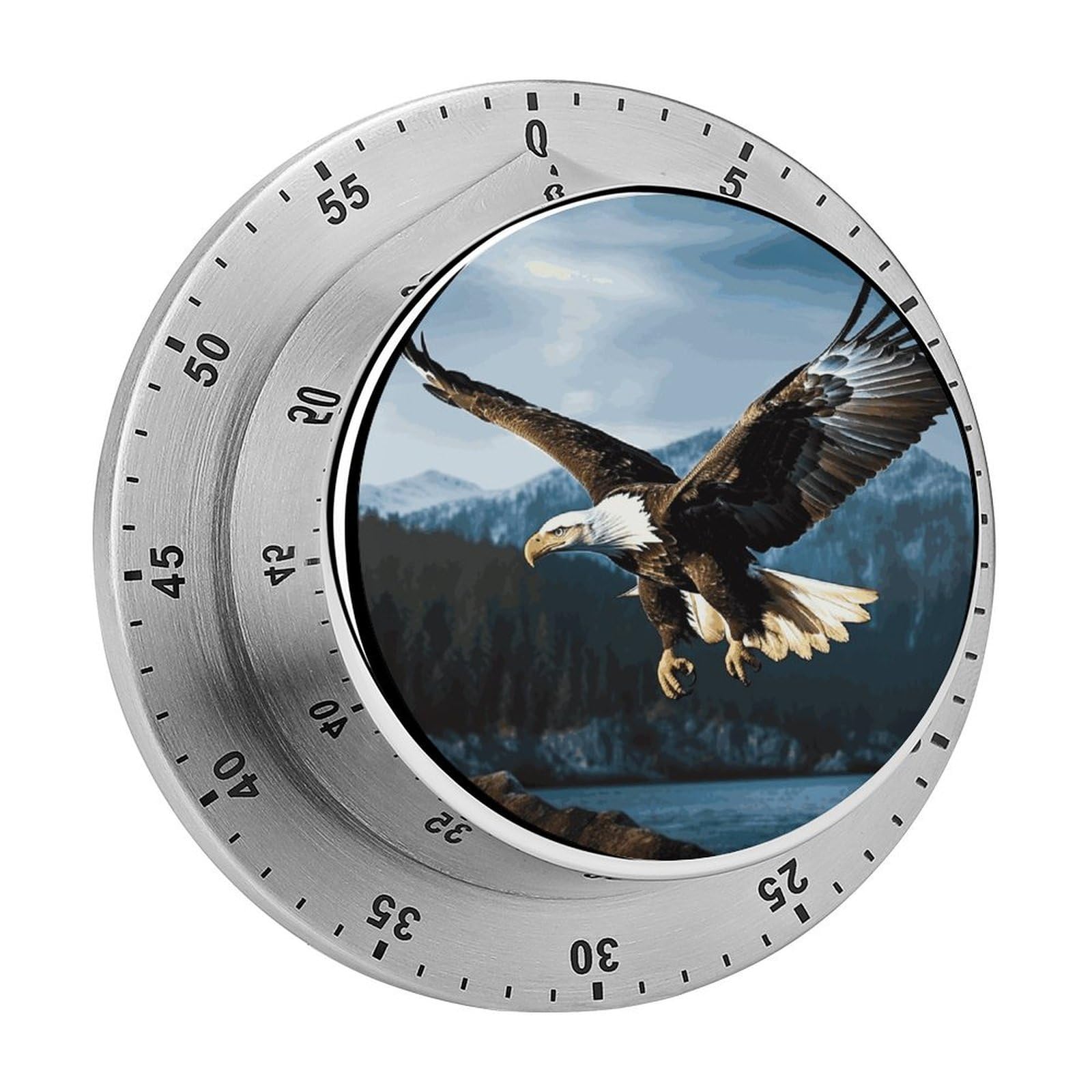 Eagle at Hunting Timer Desk Productivity Teacher Supplies Kitchen Magnetic Countdown Mechanical Timer for Cooking, Egg, Teacher, Exercise, Oven.