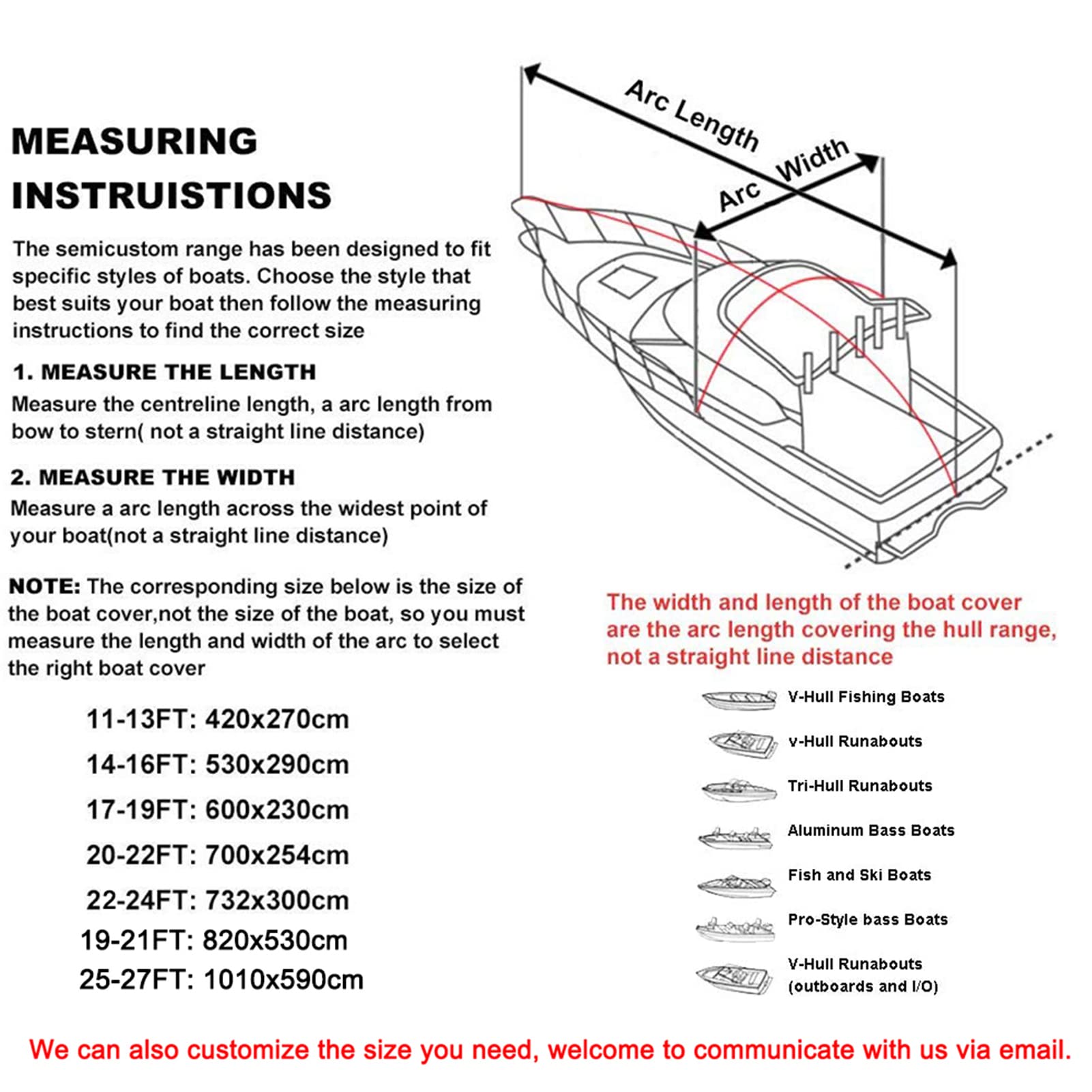 LDIW Premium Boot Abdeckung Bootspersenning, Universelle Bootsplane wasserdichte und Staubdichte Winterplane Winterabdeckung für Boote,420d,25to27FT: 1008x590cm