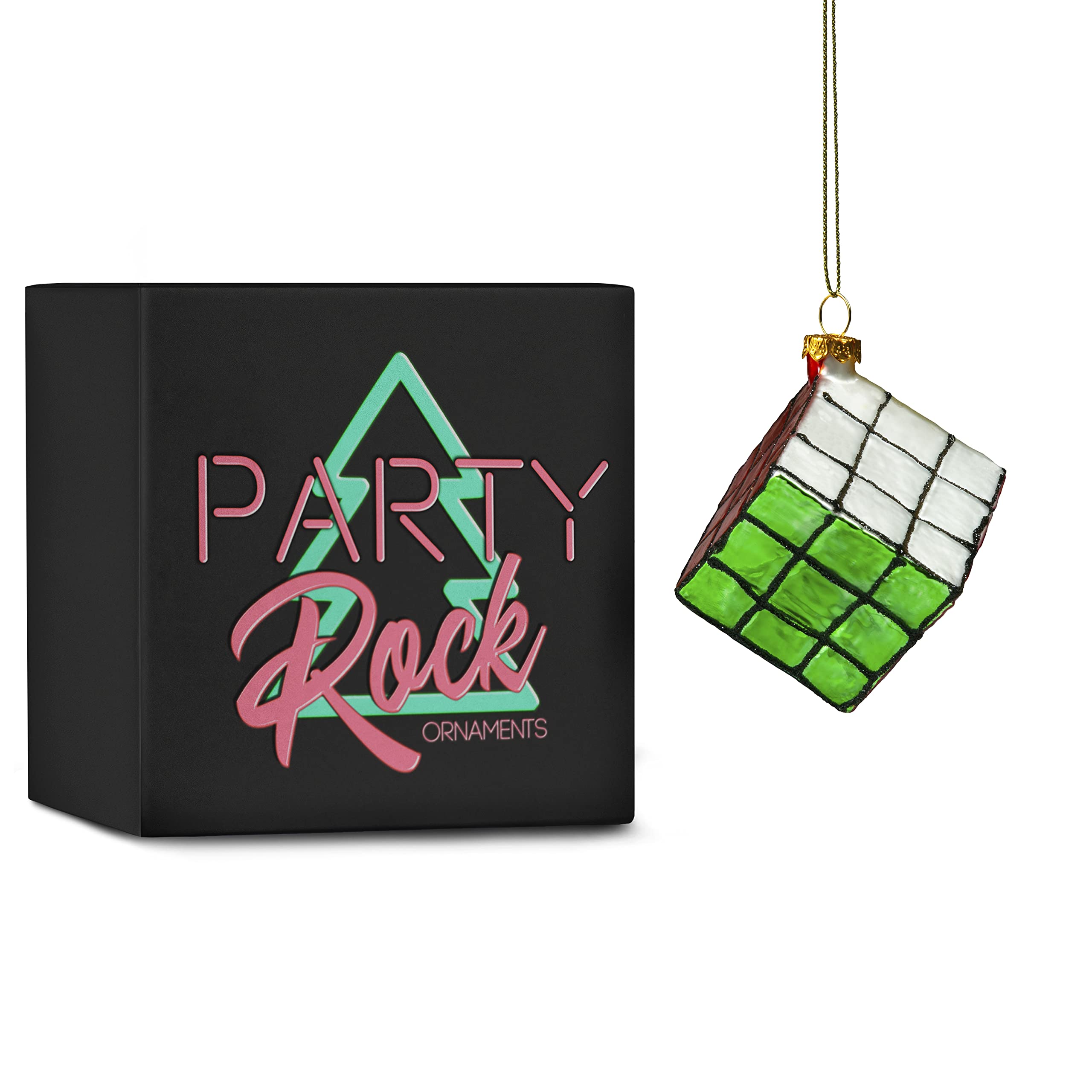 Party Rock | Rubix Cube Glass Ornament | Entertainment Collection