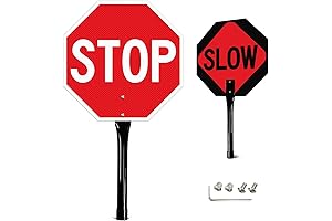 13x13 Stop Slow Sign, Reflective & Waterproof