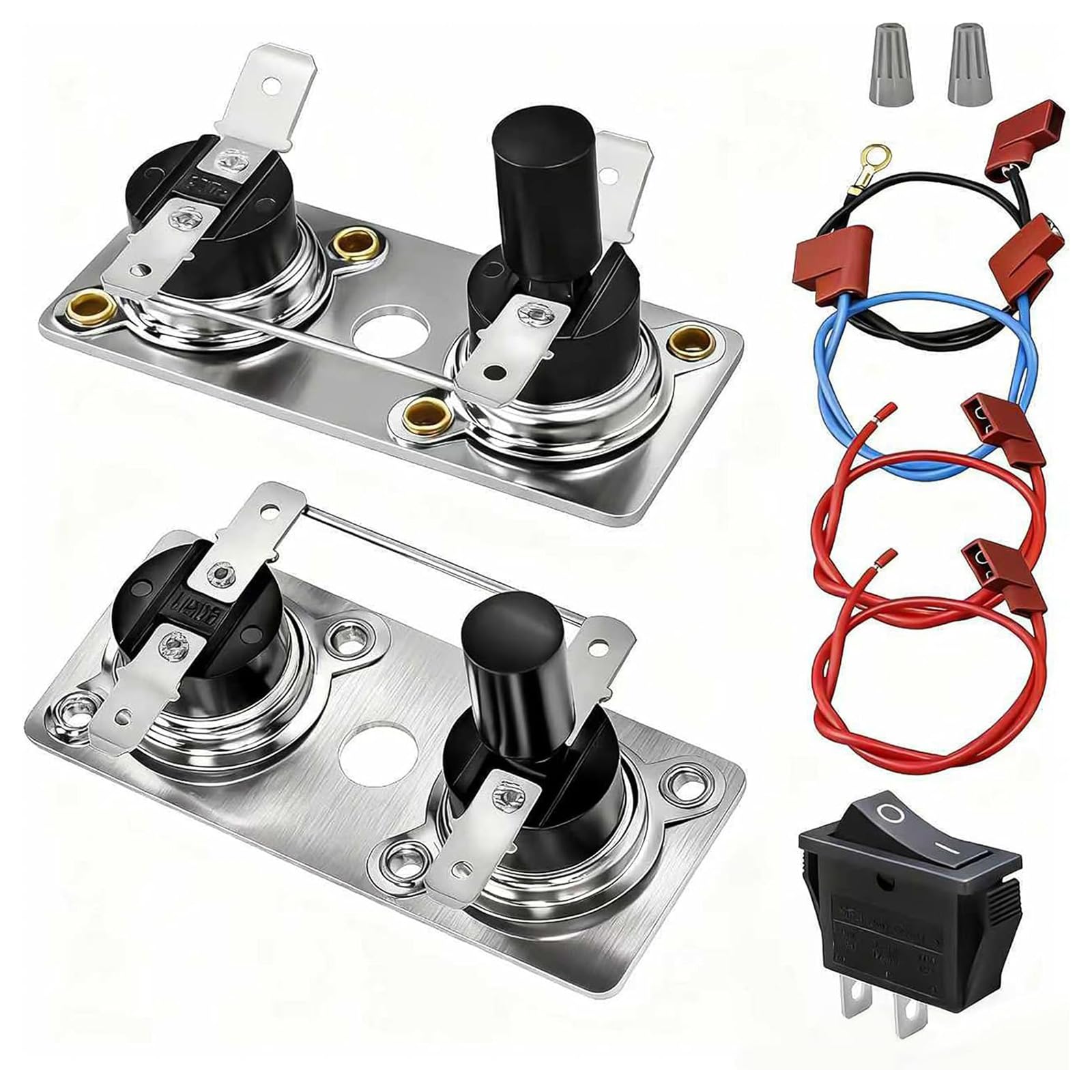 Automatic Temperature Control Switches Strong Metal & Thermostat Set 232306 & 232282 Easy to Use for Suburban Water Heater Regulator Change Set