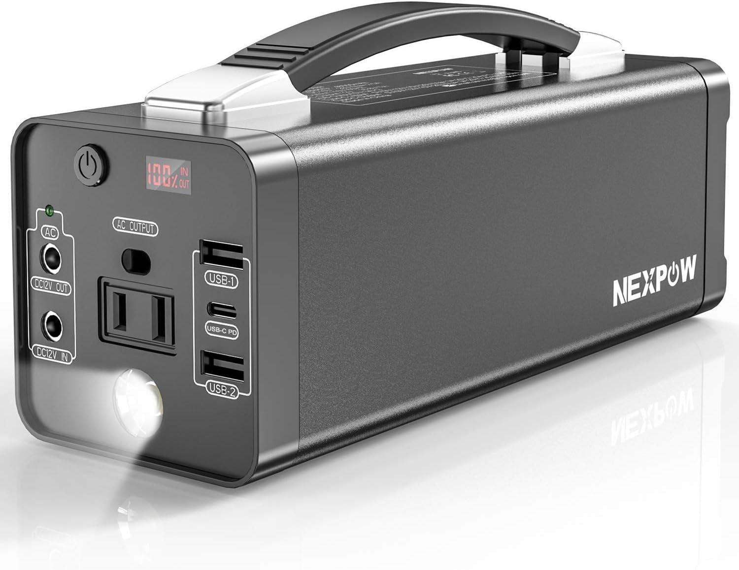 NEXPOW Portable Power Station, 178Wh Solar Generator