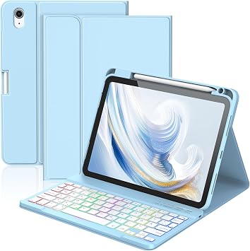 KBCASE Case with Keyboard for iPad A16 11/10th Generation 11 Inch 2025/10.9 Inch 2022