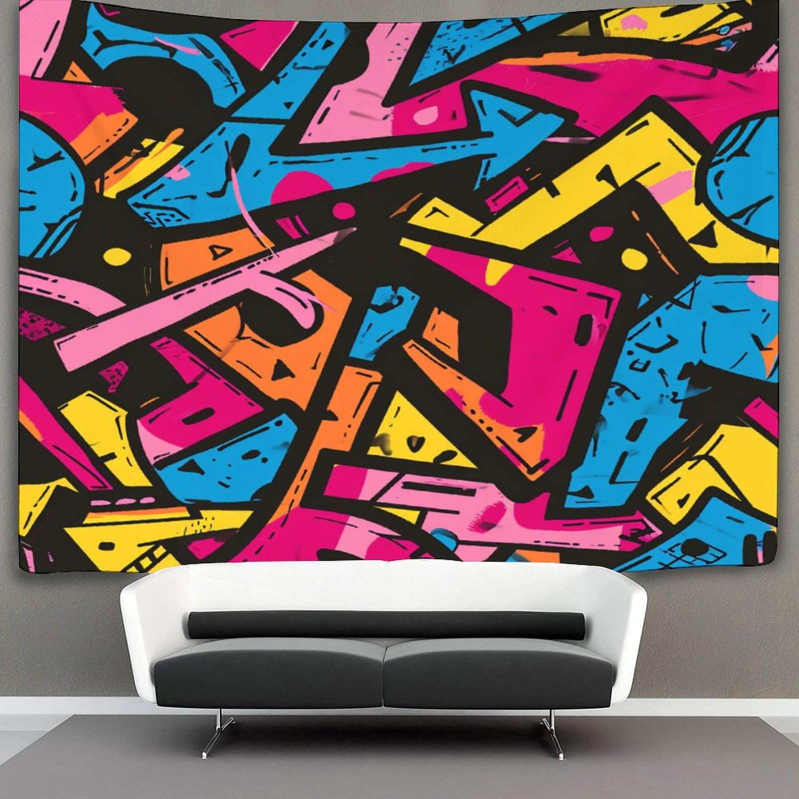 VFKLZCNYR 3D Graffiti Print Wall Blanket Home Decoration Bedding Poster Wall Art Tapestry Tapestries Wall Hanging Soft Polyester for Kids Boys Girls Bedroom Living Room 70cmx100cm