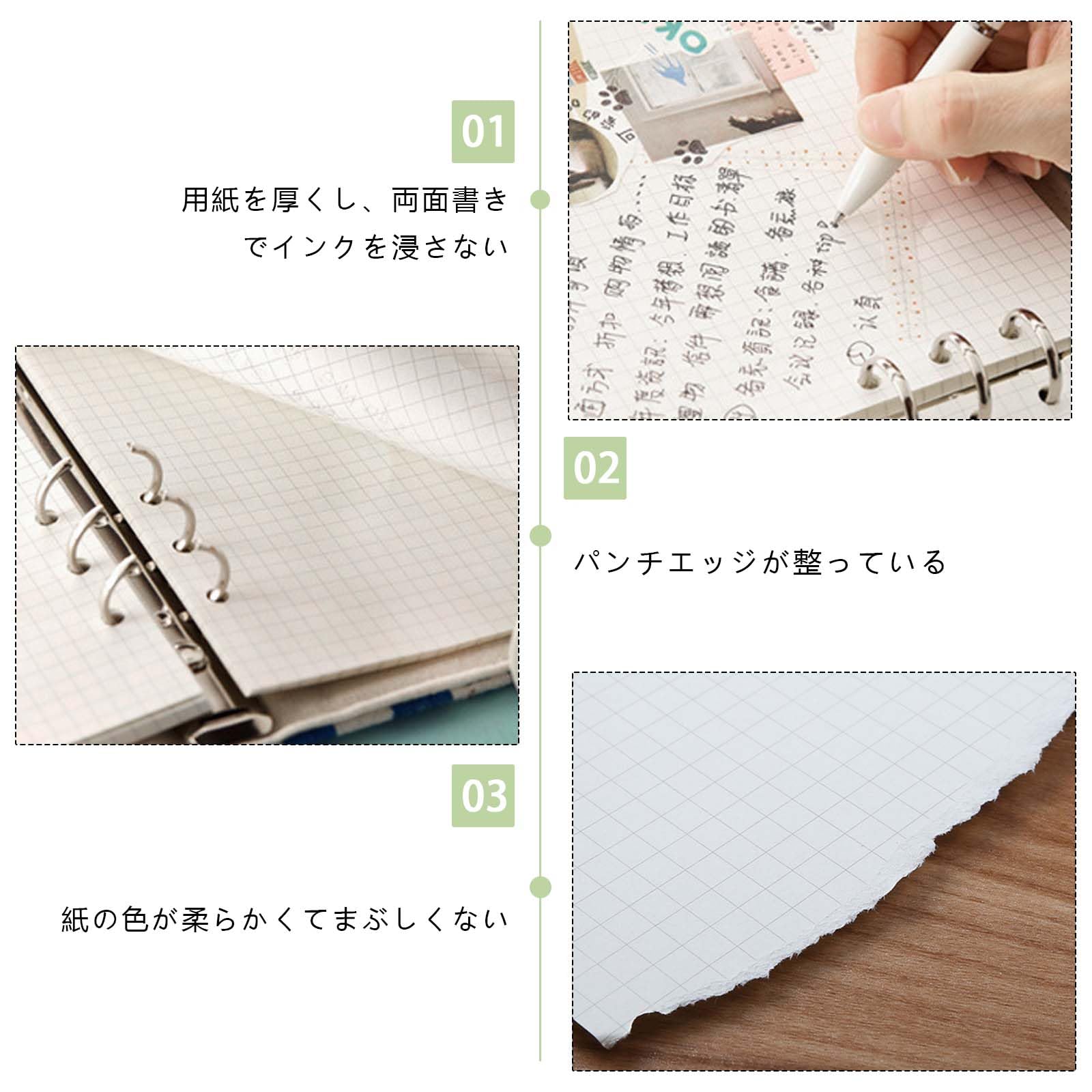 Amazon.co.jp: 手帳 リフィル 【180枚】システム手帳 リフィル