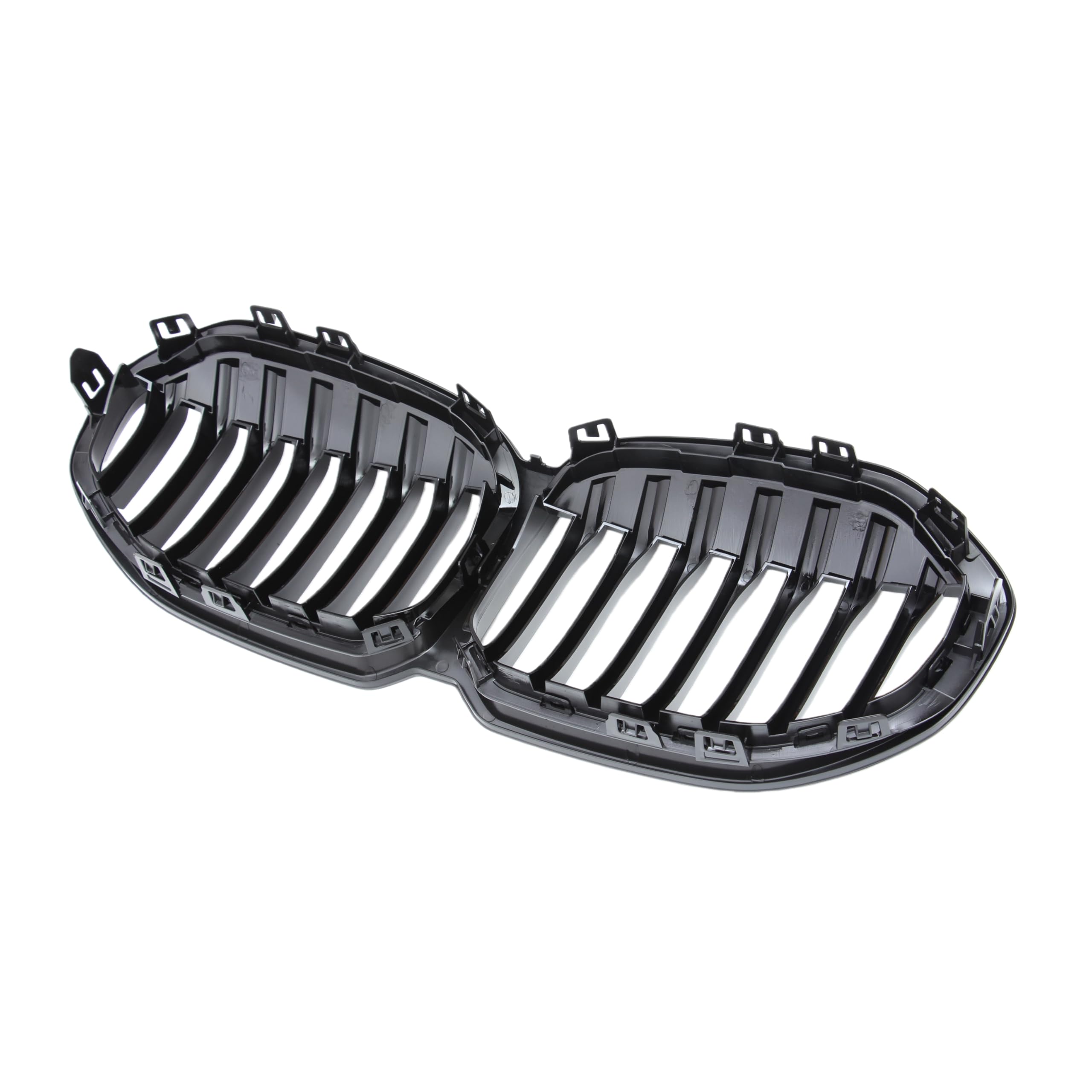 Sport Kühlergrill Nieren kompatibel mit BMW 1er F40 Bj. 2019-2024 Glanz Schwarz Einzelsteg Grill