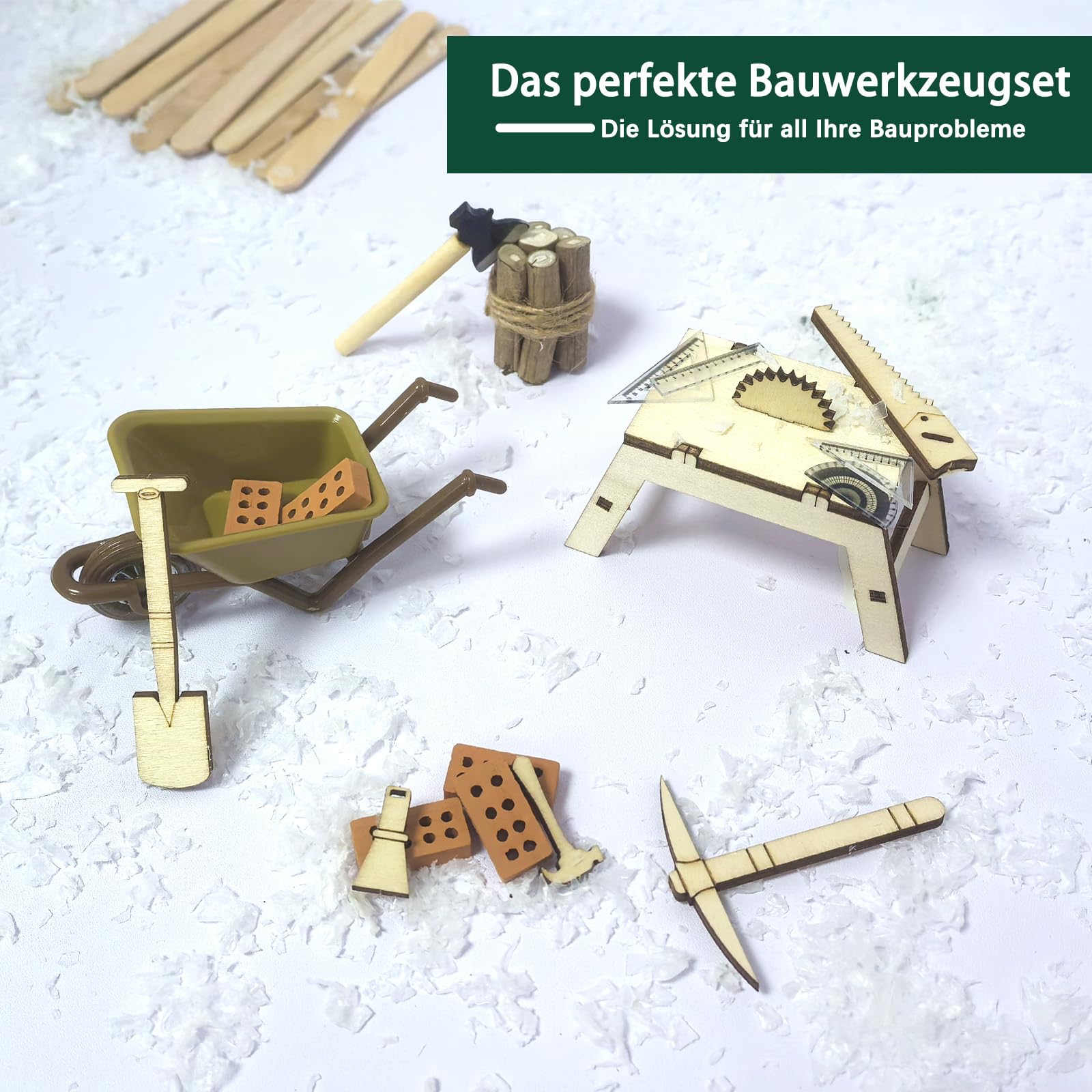 Wichtel Zubehör Set Mit Tür & Baustelle – 62-teiliges DIY-Set Für Magische Weihnachtsdekoration