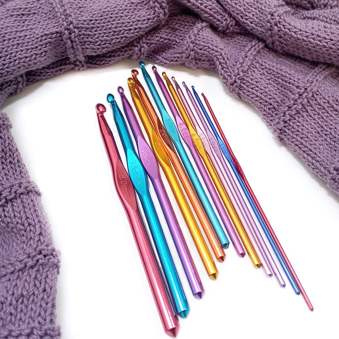 JYC CREATIVE Crochet Needle Set, Various Knitting Measurements, Ergonomic Needle Set for Crochet Crochet, Crafts - Image 4