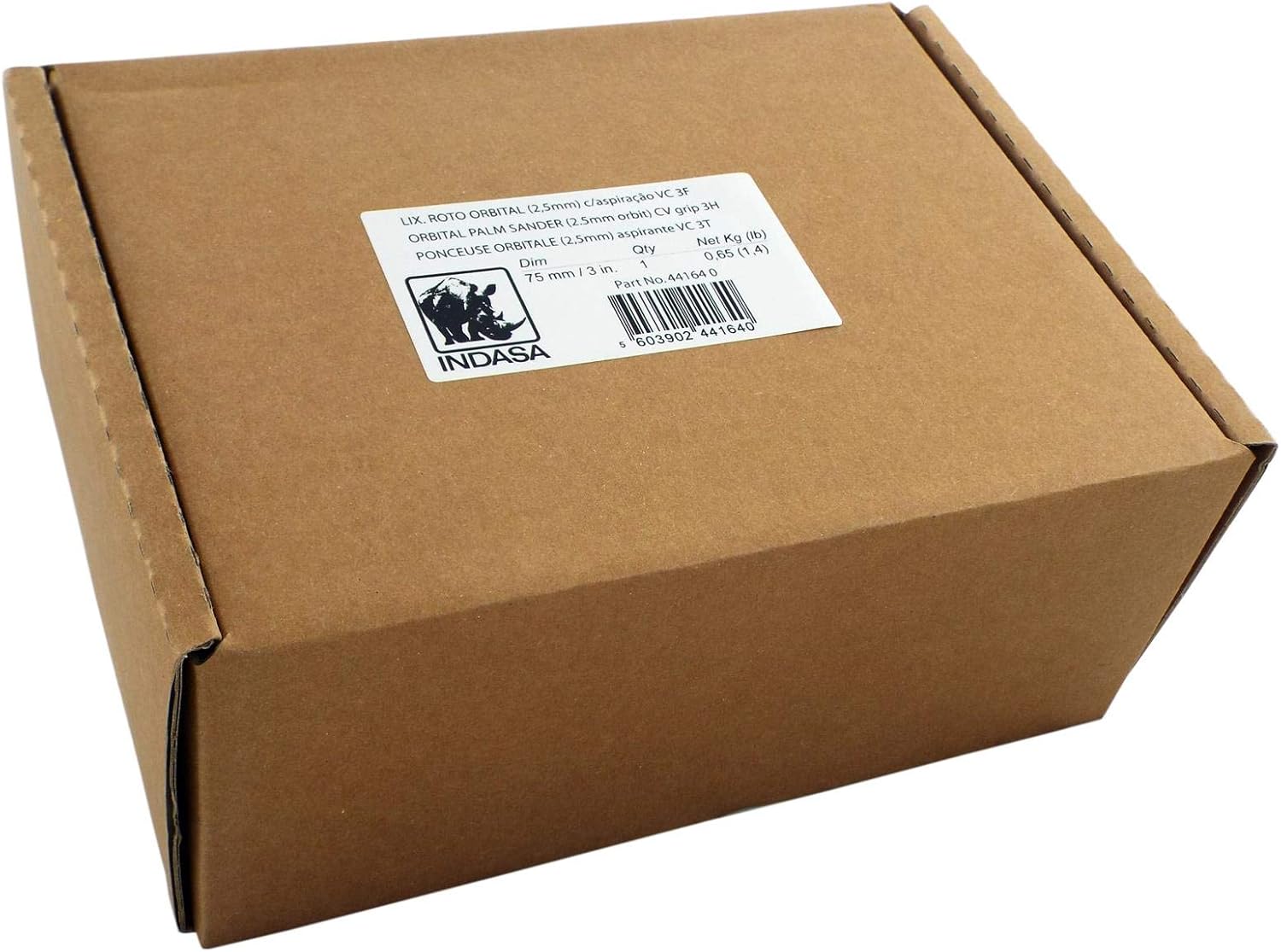 Indasa 3" DA Sander, Central Vacuum Ready, 3/16" Orbit, 3DACVSAND